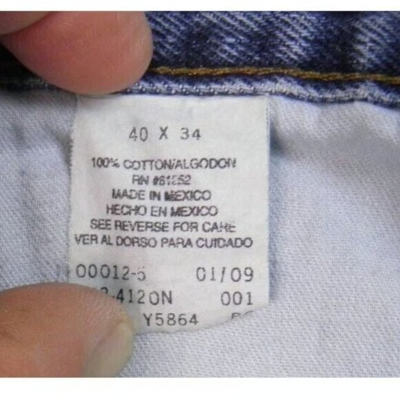 Arizona Jean Co Straight Leg Medium Wash Jeans Size 40 x 30 Pockets - Picture 8 of 8